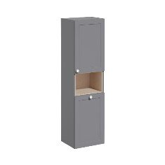 Vitra Root Classic 68526 Boy Dolabı, 40 Cm, Kısa, Çamaşır Sepetli, Mat Gri, Sağ